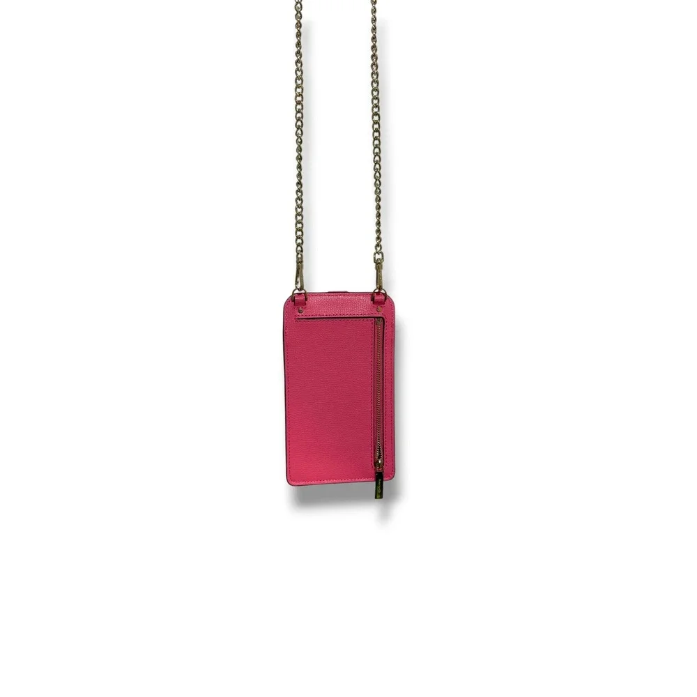 Kate Spade Phone Crossbody Womens Pink Leather Chain Strap Mini Bag Wallet